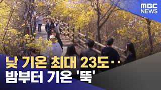 낮 기온 최대 23도‥밤부터 기온 '뚝' (2026.04.11/12MBC뉴스)
