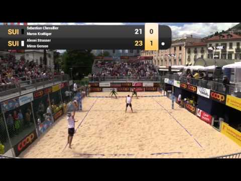 Chevallier/Krattiger (SUI) vs. Strasser/Gerson (SUI) - Men Coop Beachtour - Full Match 25.05.2015