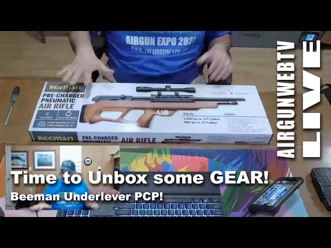 AIRGUNWEBTV LIVE! - Unboxing Beeman Underlever Bullpup (Yeah it’s AWESOME), and Airgun Expo 2021