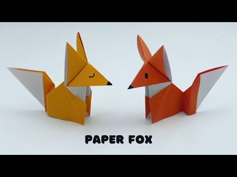 How To Make Easy Paper FOX For Kids / ORIGAMI FOX / Paper Craft Easy / KIDS crafts / EASY ORIGAMI