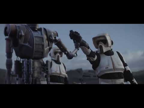 IG-11 BASHES SCOUT TROOPERS AND SAVES BABY YODA. THE MANDALORIAN. STAR WARS