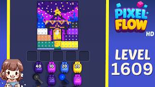 Pixel Flow Level 1609 Solution Walkthrough