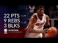 Bam Adebayo 22 pts 9 rebs 3 blks vs Pistons 23/24 season