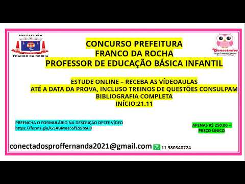 CONCURSO FRANCO DA ROCHA ESTUDE ONLINE RECEBENDO VIDEOAULAS