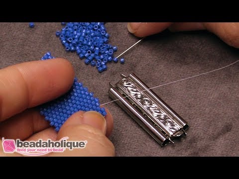 How to Use a Slide Clasp to Finish Peyote Bead Weaving