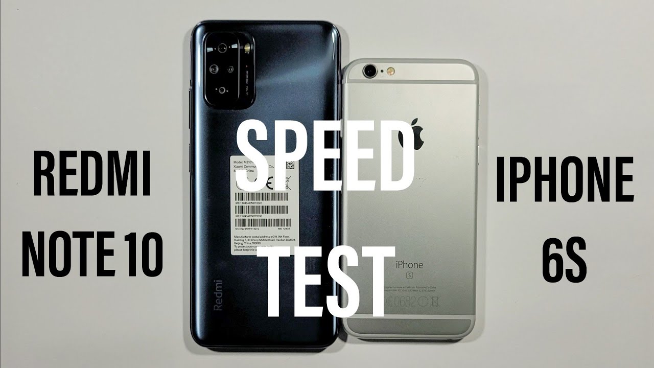 Xiaomi Redmi Note 10 vs Iphone 6s Speed Test