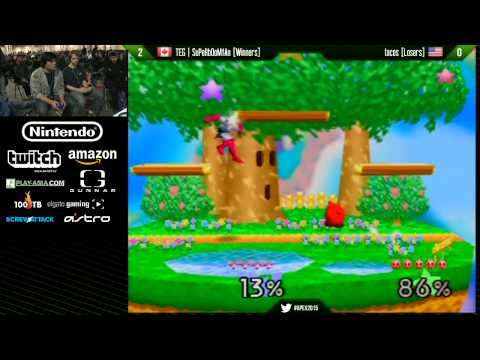 Apex 2015 - SSB64 - Grand Final - TEG | SuPeRbOoMfAn (Captain Falcon) vs tacos (Yoshi; Kirby)
