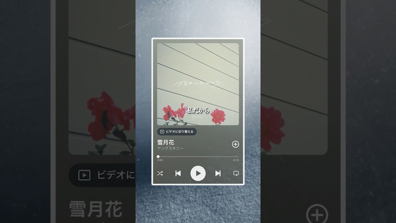 切ない声色の雰囲気たまらん【曲紹介】#shorts #曲紹介 #ヤングスキニー #雪月花