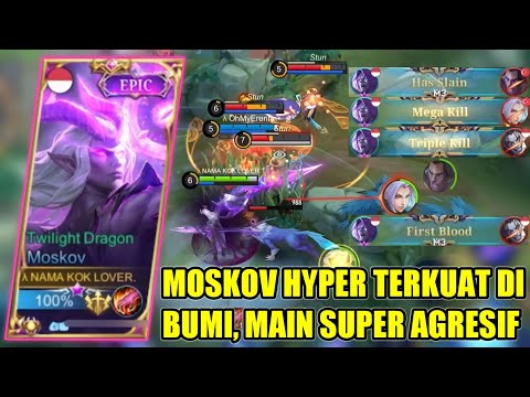 TOP GLOBAL MOSKOV AMBIL MID, MUSUH GAK DIKASIH NAFAS !! - MOBILE LEGENDS