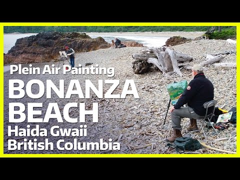 Adventure Painting - Bonanza Beach in Haida Gwaii, BC Canada