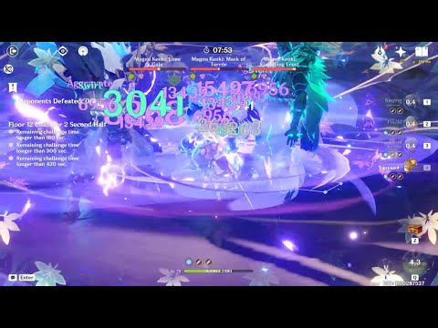 Aggravate Keqing vs Triple Maguu Kenki 3 4 Abyss Floor 12