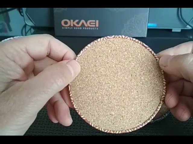 Vídeo relacionado con XTDMJ 6 posavasos redondos de madera de acacia con soporte, posavasos de cristal posavasos de corcho para té, bebidas, tazas, latas, vasos