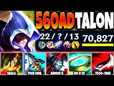 Meet the Final Form of MAX 560+AD DMG TALON TOP LANE BUILD: 1200+Dmg/Passive 🔥 LoL Talon Gameplay