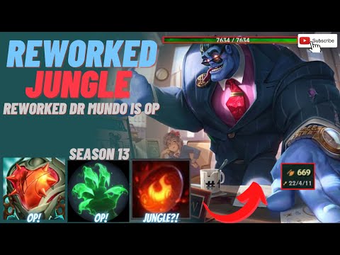 REWORKED DR.MUNDO HITS 669 AD WITH 7K HEALTH BECOMING JUNGLE RAID BOSS - Season 13 League of Legends