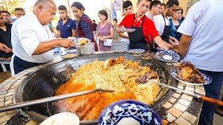 Street Food in Uzbekistan 1 500 KG of RICE PLOV Market Tour in Tashkent Mp4 3GP & Mp3