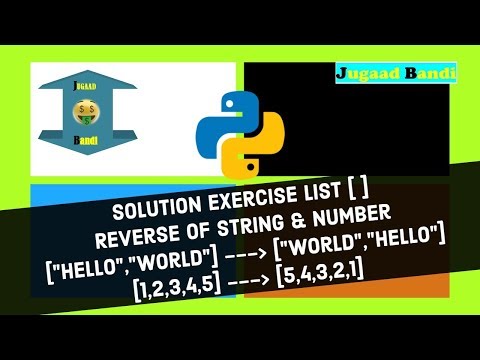 Exercise Print Reverse Python Tutorials In Hindi