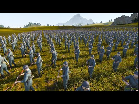 10000 German Soldier VS 10000 American Soldier Shotgun | Ultimate Epic Battle Simulator 2