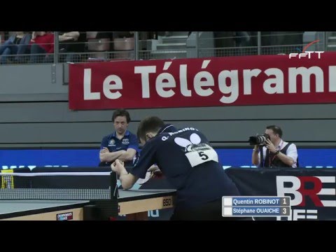 Quentin Robinot - Stéphane Ouaiche Championnat de France Tennis de table 2016