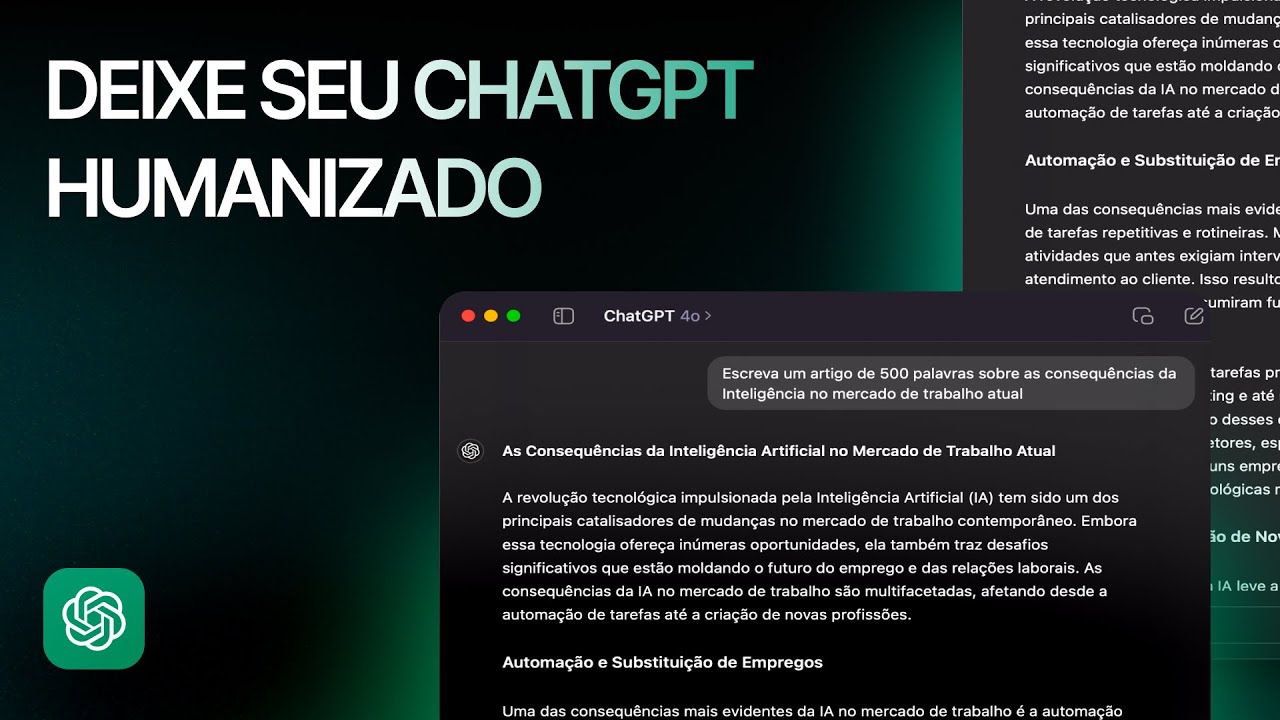 Saiba Como Deixar o Texto do ChatGPT Humanizado (GRATUITO)
