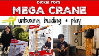 Jad's Toys: Dickie Toys MEGA CRANE (unboxing, building & play)