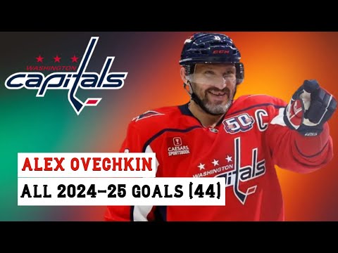 Alex Ovechkin (#8) All 44 Goals of the 2024-25 NHL Season