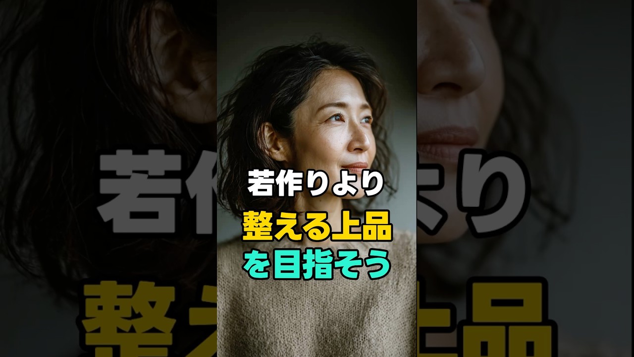 50代になって気づいたこと｜若作りより整える　#50代ファッション#60代ファッション#大人のおしゃれ#若作り#上品コーデ#シニアファッション#大人女性#シンプルコーデ#整える暮らし#大人の装い
