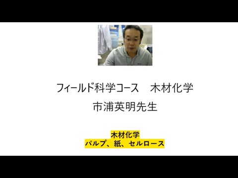 【フィールド科学コース】教員紹介（木材化学・市浦先生）