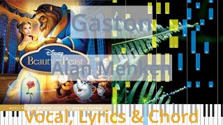 🎹Chord &amp; Lyrics, Gaston, Alan Menken, Synthesia Piano