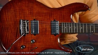 Video thumbnail for Ernie Ball Music Man Luke III BFR HH - Hazel Burst Flame by N Stuff Music