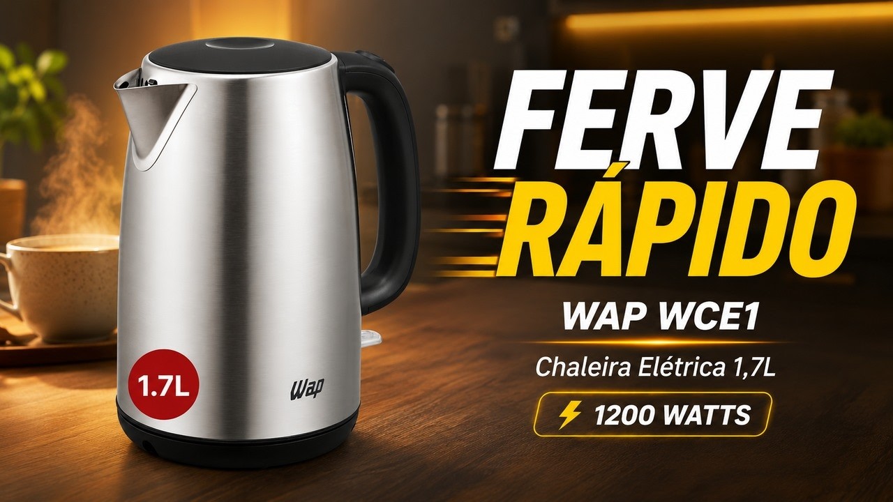 Miniatura da avaliação em vídeo de Chaleira Elétrica WAP WCE1 1,7 Litros