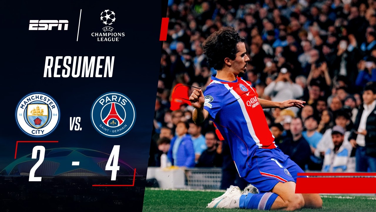 PUROS GOLAZOS DEL PSG PARA LLEVARSE EL PARTIDO DE LA JORNADA | Manchester City 2-4 PSG | RESUMEN