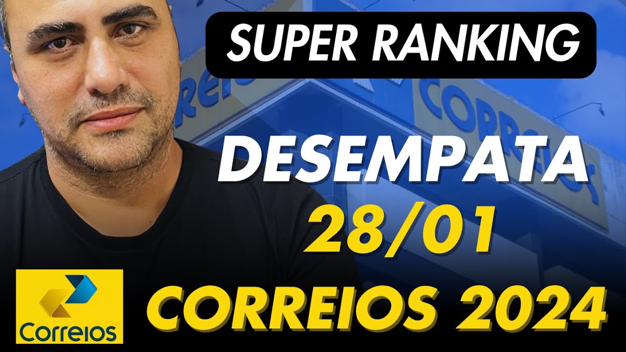28-01 Resultado Concurso Correios com Desempate - Super Ranking Desempata