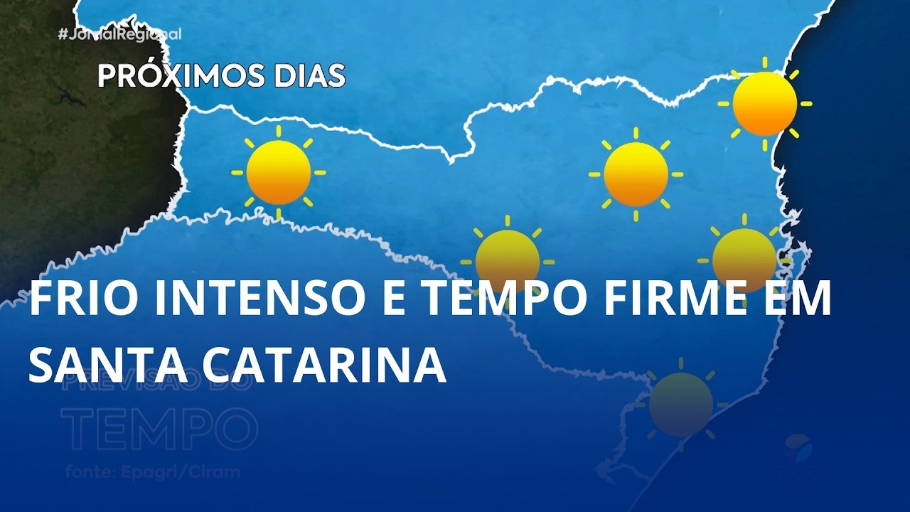 Fim de semana será de sol, frio intenso e tempo firme em Santa Catarina