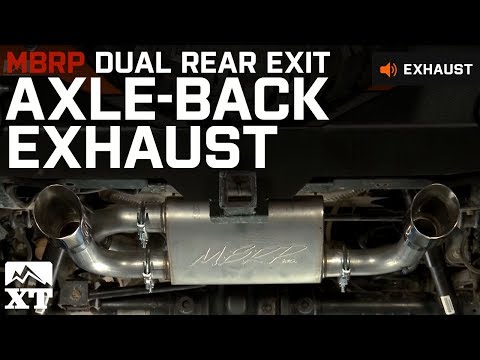 Jeep Wrangler MBRP Dual Rear Exit Axle-Back - Aluminized (2007-2017 JK) Exhaust Sound Clip & Install