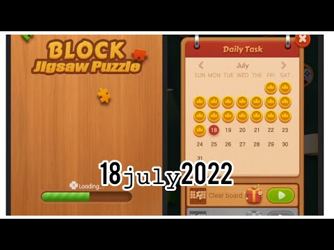 block jigsaw puzzle game daily task today/solved/18 July 2022#dailytasks #blockjigsawpuzzle