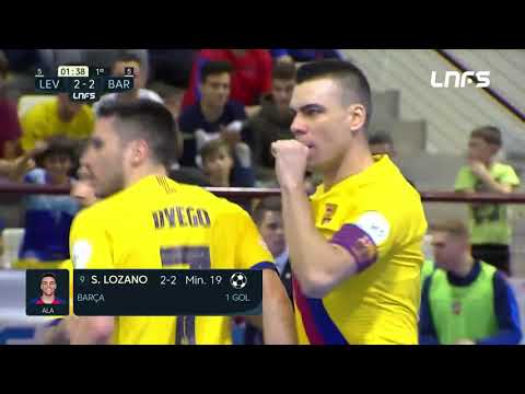 Gol Sergio Lozano (2-2) Levante UD FS - Barça FS. J11, 1Div. LNFS