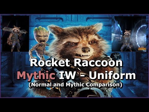 Marvel Future Fight - Review of Rocket Raccoon -  Normal and Mythic Infinity War Uniform