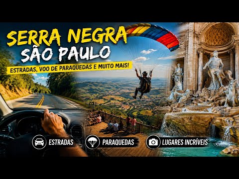 🇧🇷 Serra Negra, São Paulo: Estradas e Voo de Paraquedas do Ponto Mais Alto da Cidade 🚗🏔️🪂