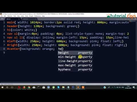 Simple Website Layout Tutorial using HTML5 CSS Part 4 02 Tutorial Rays
