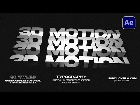 3 Kinetic 3D Typography Text in After Effects | Tutorial