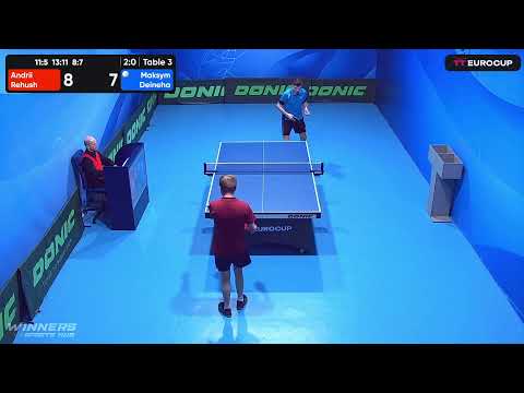 18:00 Andrii Rehush 3-0 Maksym Deineha 22.04.2023 TT Euro.Cup Ukraine Master. Table 3