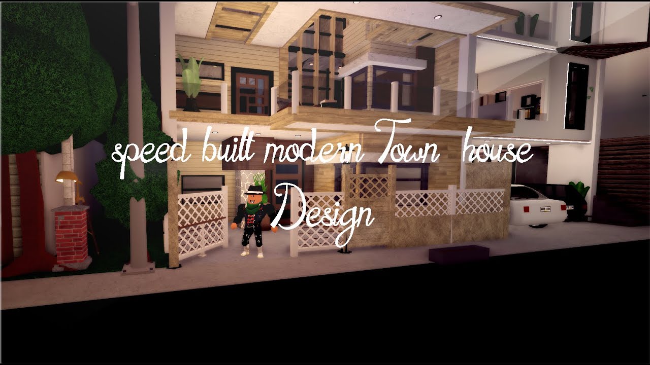 ROBLOX/Bloxburg: Speed Build l Tour  - Modern townhouse House design 25k