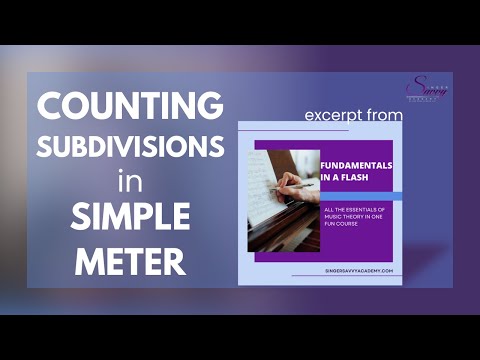 Count Subdivisions of Beats in Simple Meter