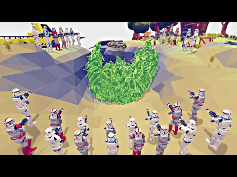 Zombies invade WW2 D-Day Map vs Starwars Defense Mission - Totally Accurate Battle Simulator TABS