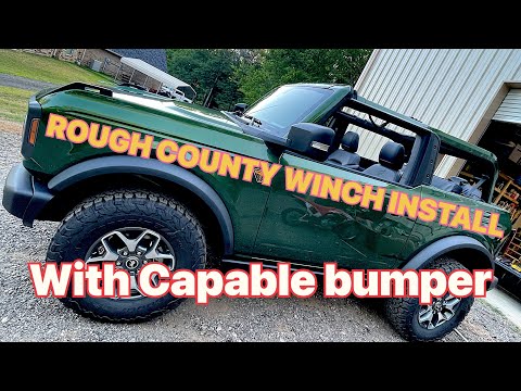 Day One Bronco Mods & Rough County Hidden Winch with Capable Bumper￼