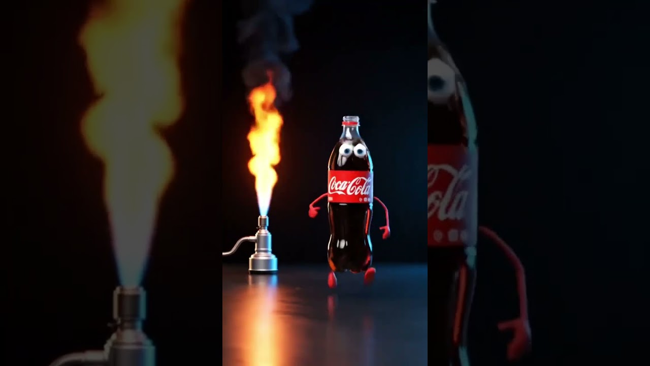 バーナーVSコカコーラ#コカコーラ #ai #aivideo #ゲーム #バーナー#1000°の鉄球