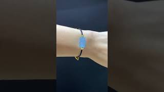 Vòng Tay Lu Thống Đá Aquamarine Xanh Dương Phong Thuỷ May Mắn