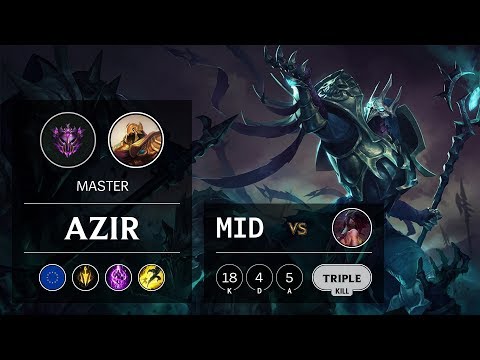 Azir Mid vs Akali - EUW Master Patch 9.6