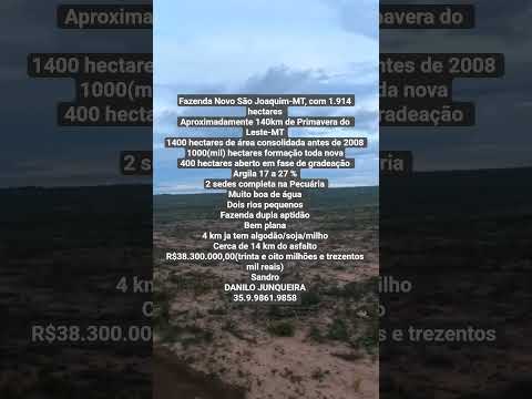 EXCELENTE OPORTUNIDADE  NOVO SÃO JOAQUIM-MT