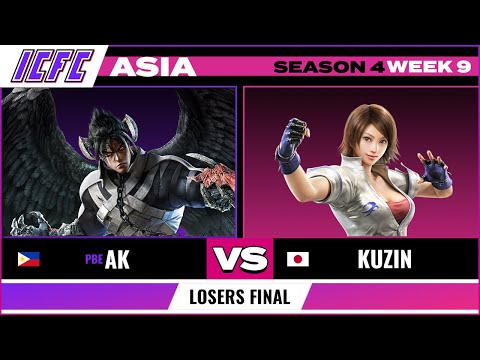 AK (Devil Jin) vs Kuzin (Asuka) Losers Finals - ICFC Tekken Asia Season 4 Week 9